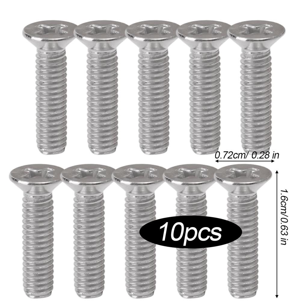 200/10PCS Stainless Steel Counterbore Machine Tooth Screw Phillips Mechanical Thread Flat Head Screws Woodworking Fasteners