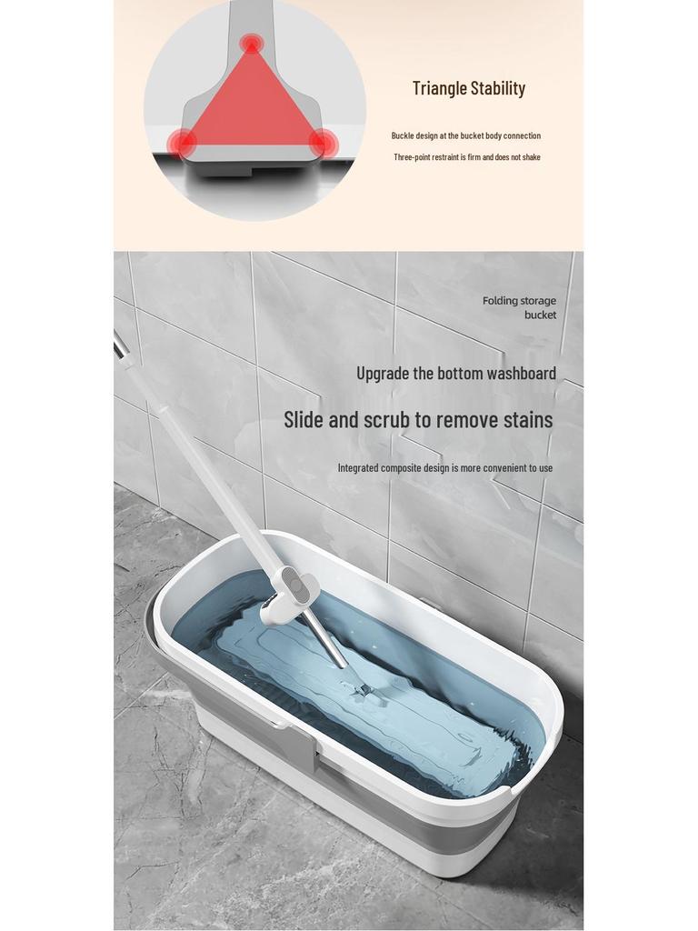 Collapsible Water Bucket for Mopping & Washing - Durable Plastic, Large Rectangular Design for Household & Car Cleaning