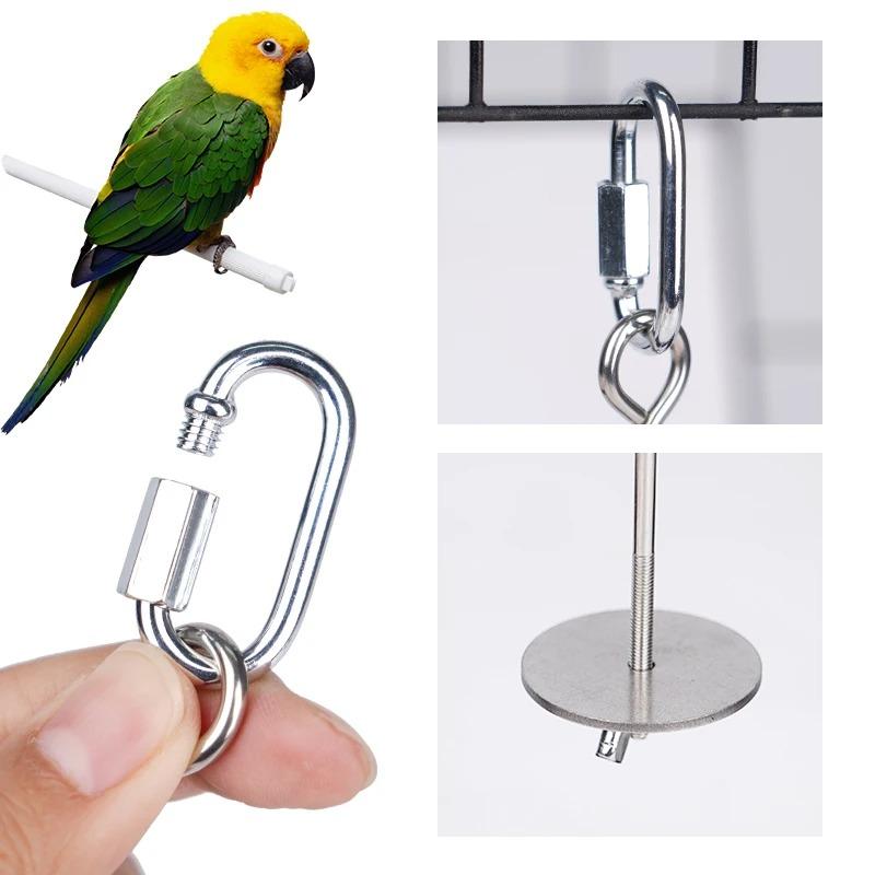 Parrot Stainless Steel Fruit Fork Apple Fork Toy Bird Cage Supplies Bird Fruit Insert Feeder Pet Parrot Accessories Bird Feeder