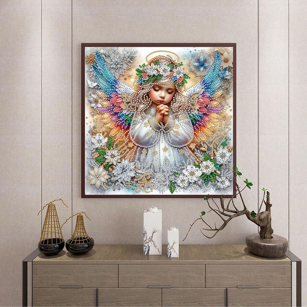 5D Creative Angel Prayer DIY Special-shaped Diamond Home Decoration Painting Hand-pasted Diamond Painting