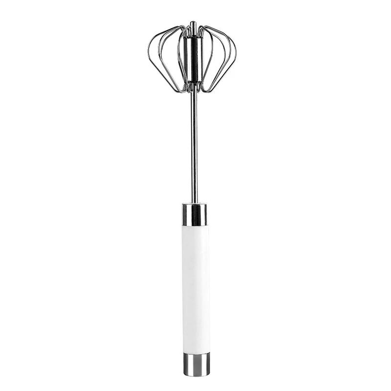 Stainless Steel Semi-Automatic Whisk Stirrer Mixing Mixer Egg Milk Beater Kitchen Baking Tool Egg Cream Blending Stirring Mixer