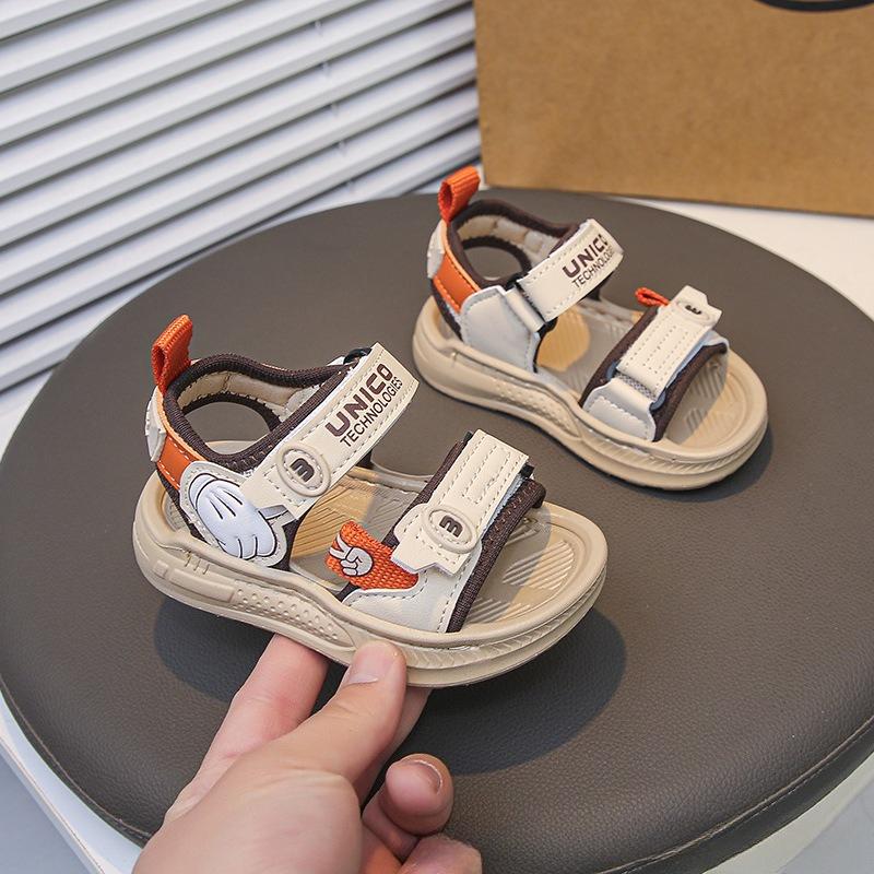 Summer Kids Open Toe Sandals, Soft Sole Boys Sports Beach Shoes For Toddlers