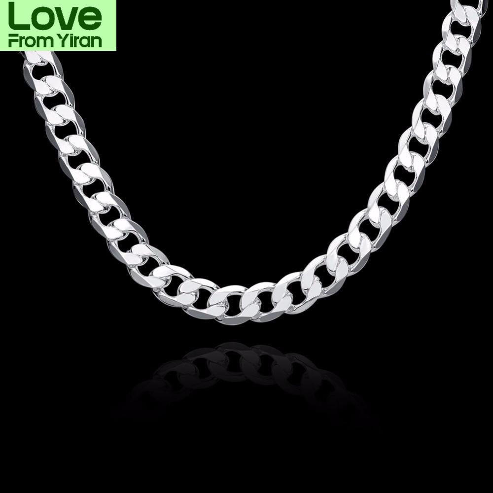 

Lekani Men S 925 Sterling Silver Curb Chain Statement Necklace 12mm 20 \ Fashion Sterling -Silver -Jewelry For Male Best Gifts