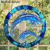 Acrylic Dolphin & Calf Suncatcher Stained Glass Effect Window Hanging Ornament Ocean Themed Gift for Home