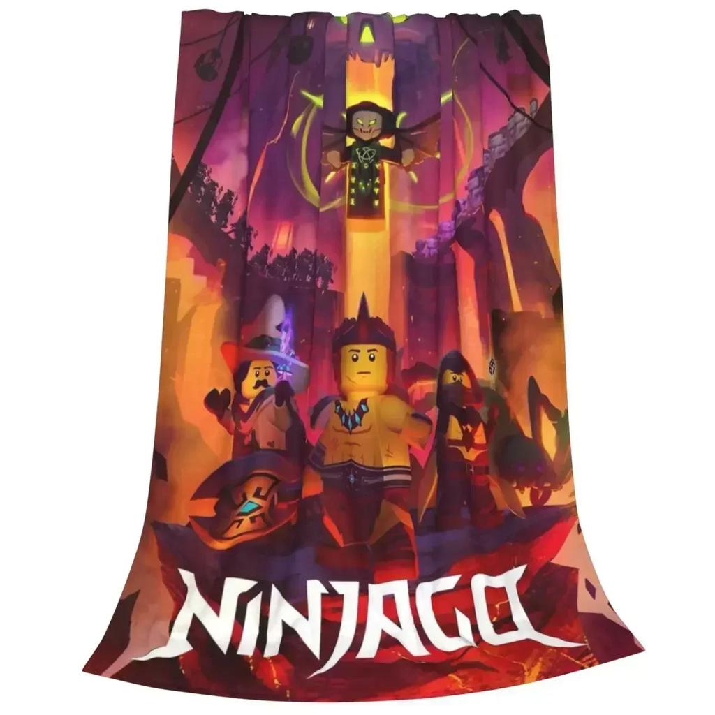 N-ninjagos Coral Fleece Plyšová deka Přehozy na postel pohovku Super měkké přehozy na postel