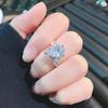 Simulated Moissanite Exaggerated Middle Finger Engagement Ring Waterdrop Pear Shape for Women
