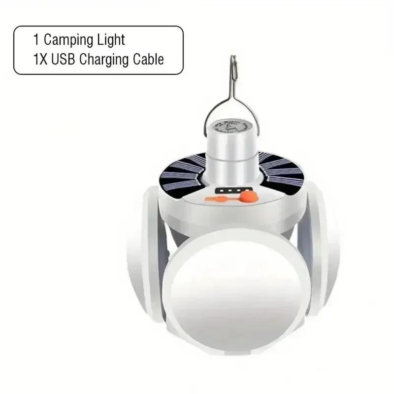 Solar Camping Light, Foldable Portable Lantern,2000/2400mAh Power Bank Outdoor Hanging Tent Light for Hiking, Emergency, Tourism