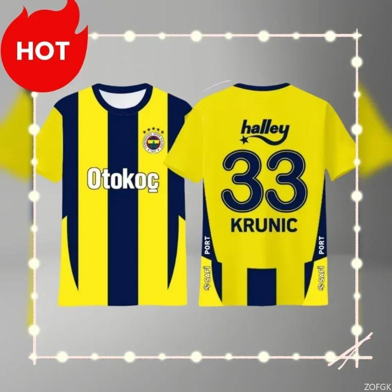 

Latest Popular Football Series Fenerbahce Jersey Same T-shirt for Summer Men and Boys Round Neck T-shirt 4XL
