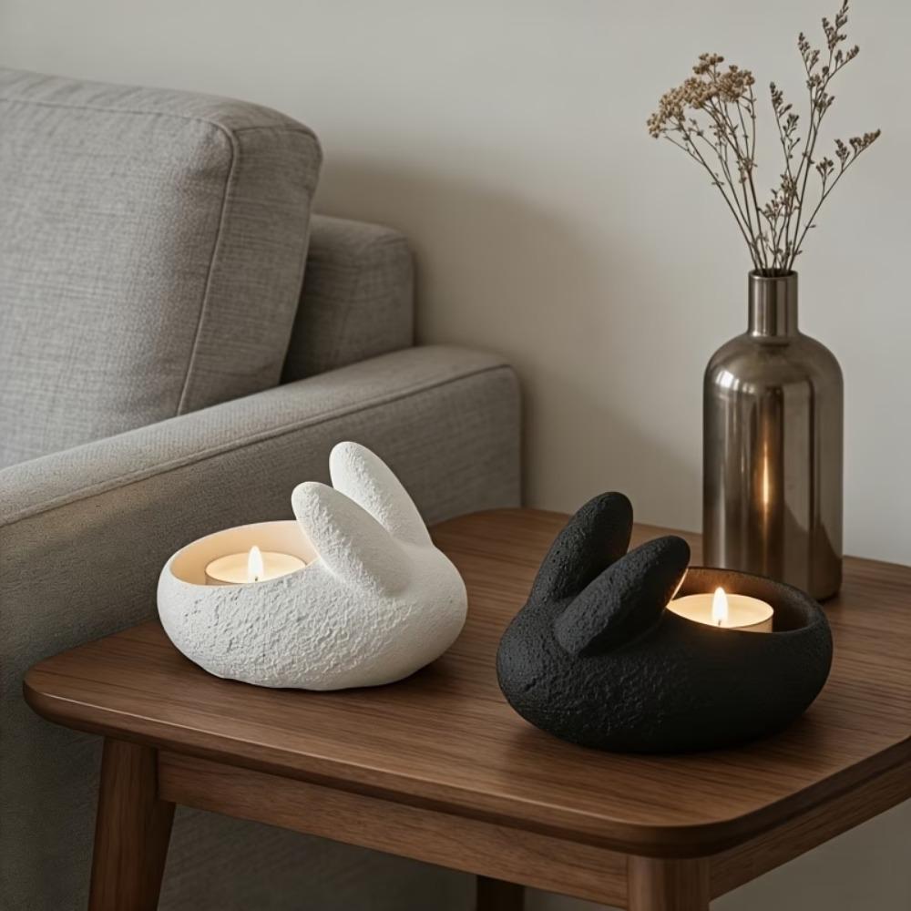 Cartoon Rabbit Candle Holders Classic Candlestick Creative Scented Candle Stand  Birthday
