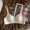 Tie-dye Wind Seamless Thin Underwear Women's Big Breasts Show Small and Thin New Breathable Anti-sagging Breast Bra