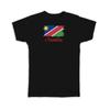 Geschenk-T-Shirt : Namibia Flagge Namibisches Land Auswanderer