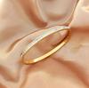 Htpwe Stainless Steel Inlaid Square Zirconium Bracelet Women 18k Gold Plated Couple Holiday Gift Bracelet Party Daily Zircon