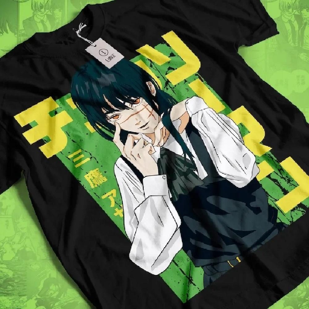 Футболка Аса Митака Человек-бензопила, Chainsawman, Аниме-футболка S чёрный