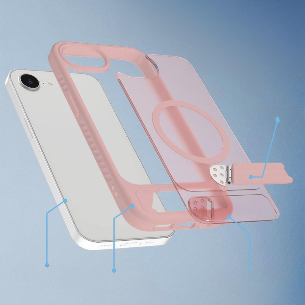 iPhone 17e / 16e Kickstand Matt Case, MagSafe-compatible, Pink