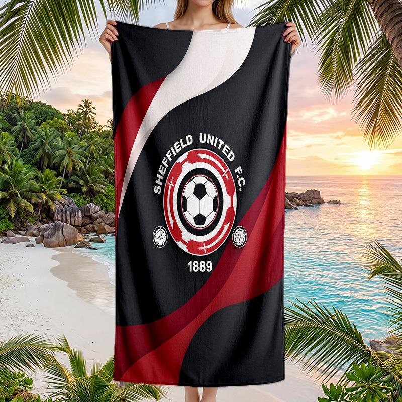 Asciugamano da Spiaggia Sheffield United Football Morbido Microfibra Asciugamano Estivo Asciugatura Rapida Assorbente per Spiaggia Piscina Viaggio