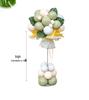 Orange Balloon Column Flower Basket Decoration for Events and Venues