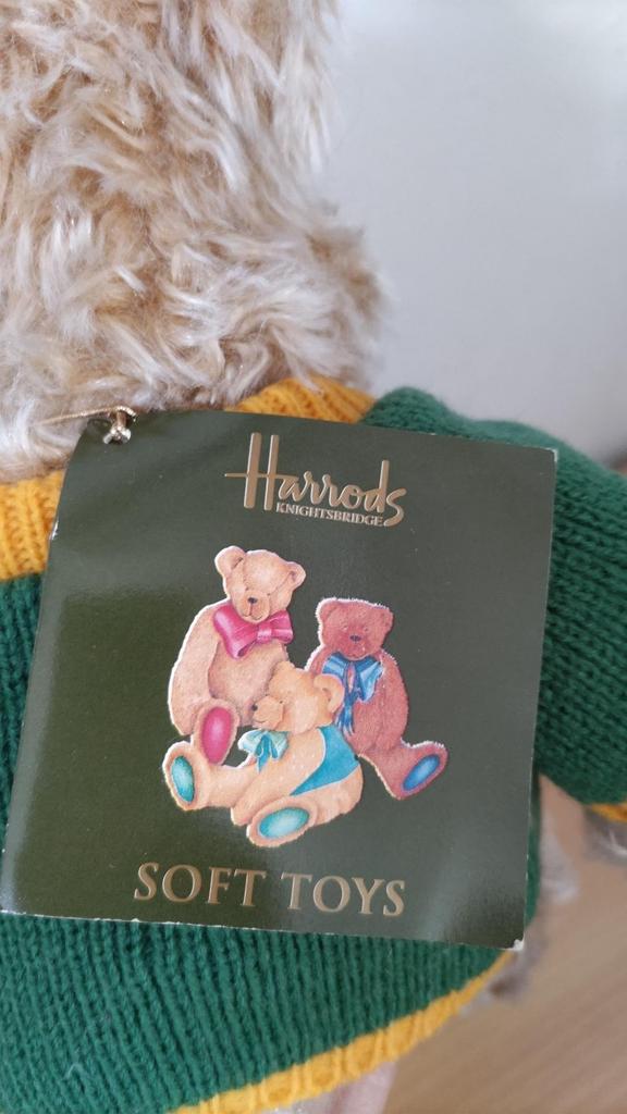 [USED] Harrods Teddy Bear Green Sweater