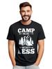 Camp More Worry Less T-Shirt Mens Womens Tees Top - Funny and Camping-Inspir Ed! Funny T-Shirt Mens Womens Tees Top, Unisex