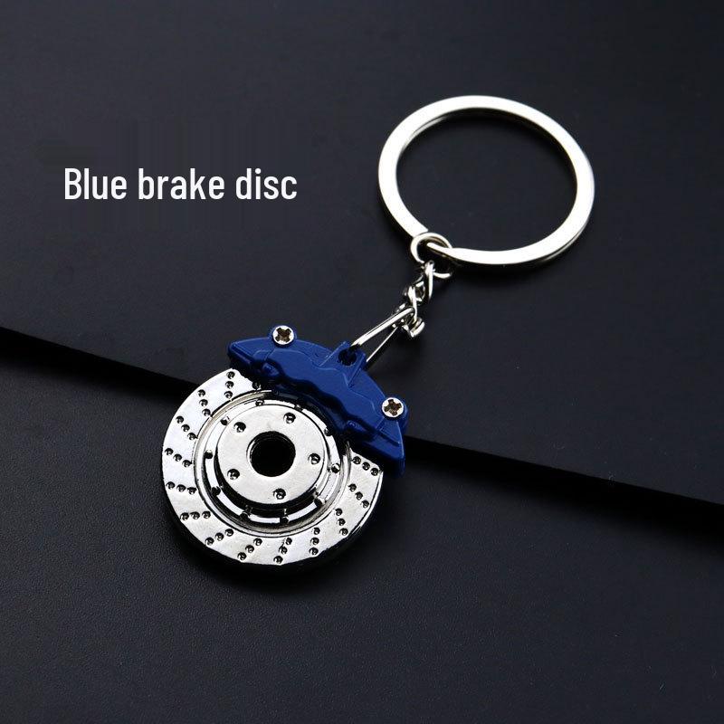 Porte-clés de voiture créatif avec levier de vitesse de turbine, moyeu de roue, disque de frein et pendentif amortisseur