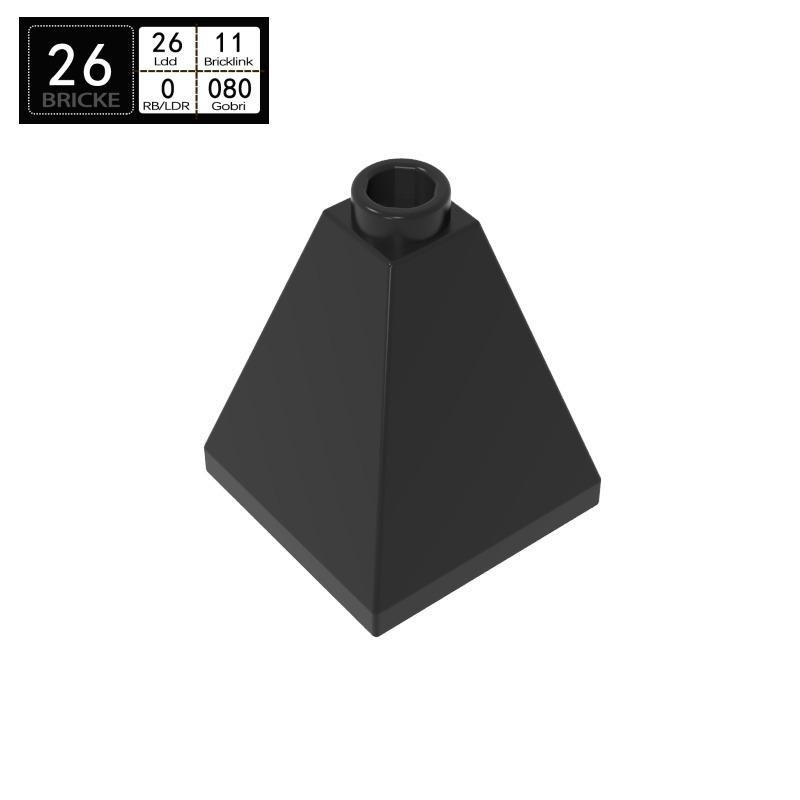 BRICKE 2x2x275° Four-Sided Sloped Brick, Compatible with LEGO 3688 - DIY Building Block Toy 39 pcs