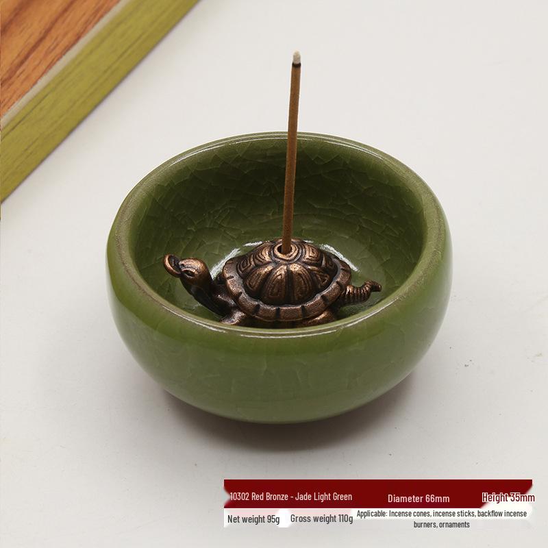 

Japanese Zen Cute Ceramic Incense Holder - Retro Small Ornament & Altar Plate for Sticks