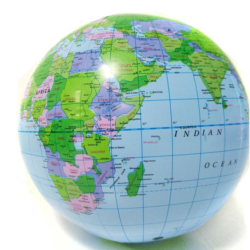 1/2/4 ks Nafukovací glóbus Nafouknutý světový glóbus Letní venkovní PVC Plážový míč Pro děti Školní třída Geografie Párty