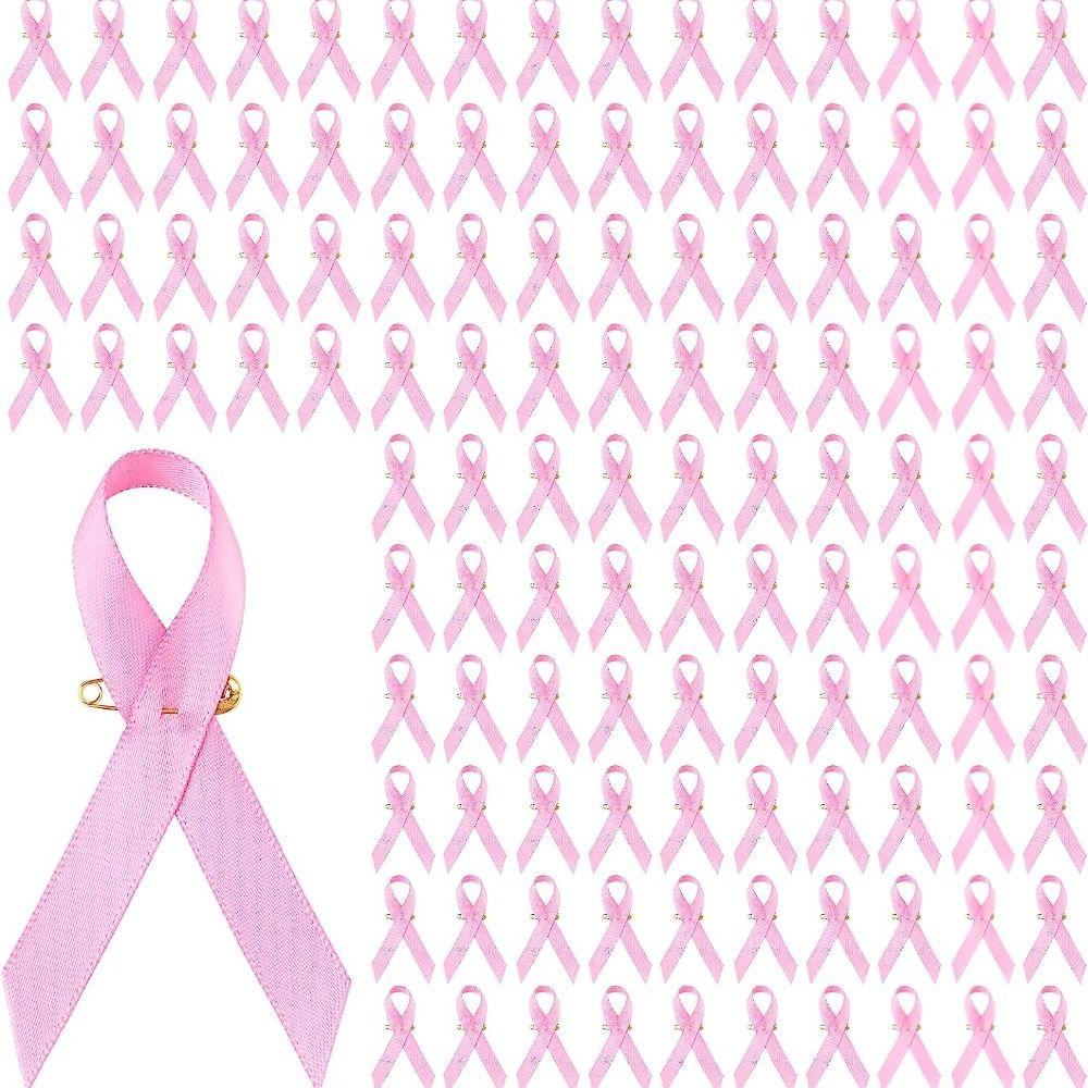 

Розовая лента, безопасные булавки, булавки с лацканами, розовая лента для женщин