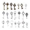 10pcs Antique Bronze Silver Color Pendants DIY Crafts Making Findings Handmade Tibetan Jewelry Key Charms For Jewelry Making