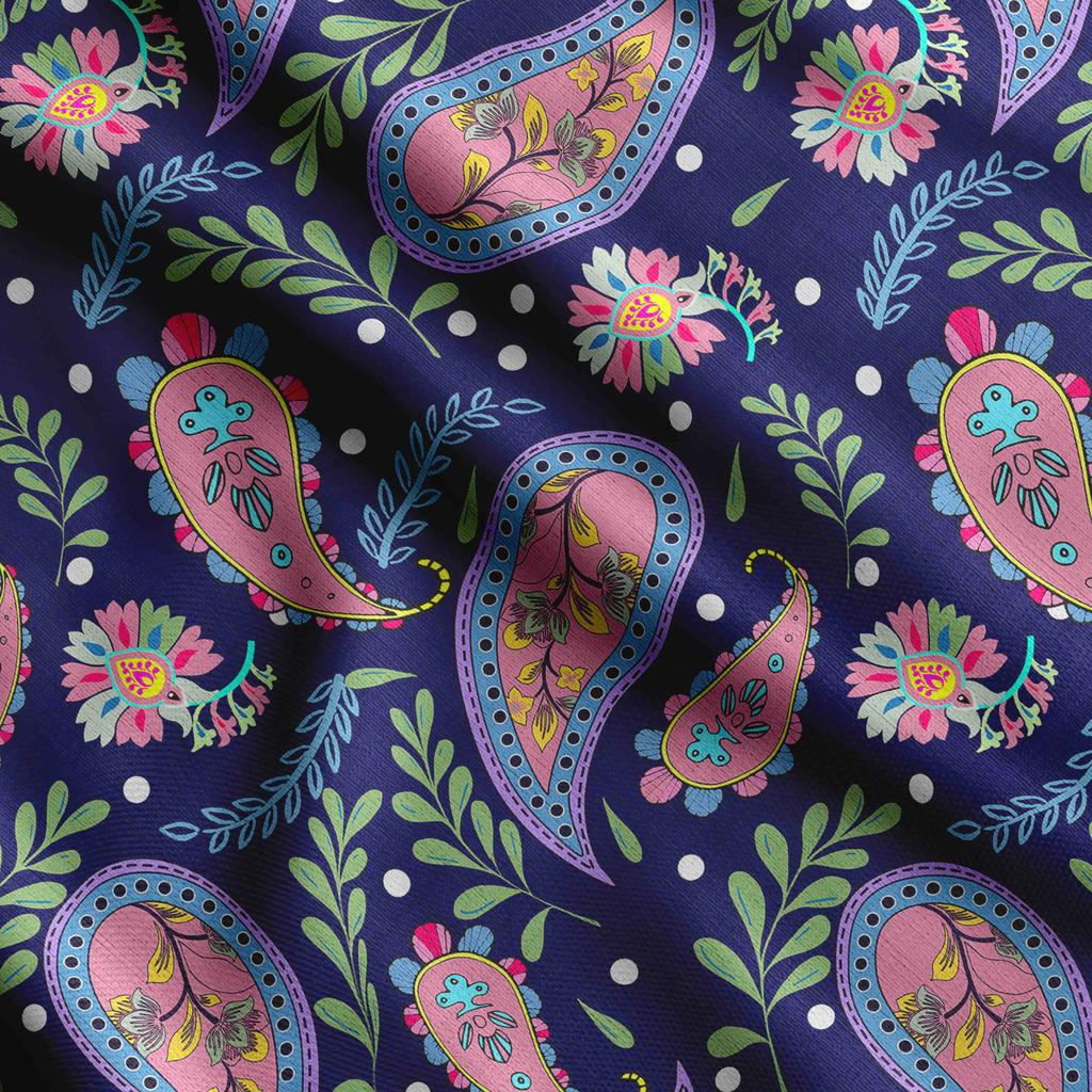 Soimoi Asian Paisley Print,  Cotton Cambric, Quilting Fabric Sold by The Yard 42 Inch Wide, Medium Weight Cotton Fabric,