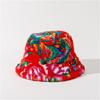 Bucket Hat Floral Chinese New Year Funny Fisherman Hat Festive Photo Props