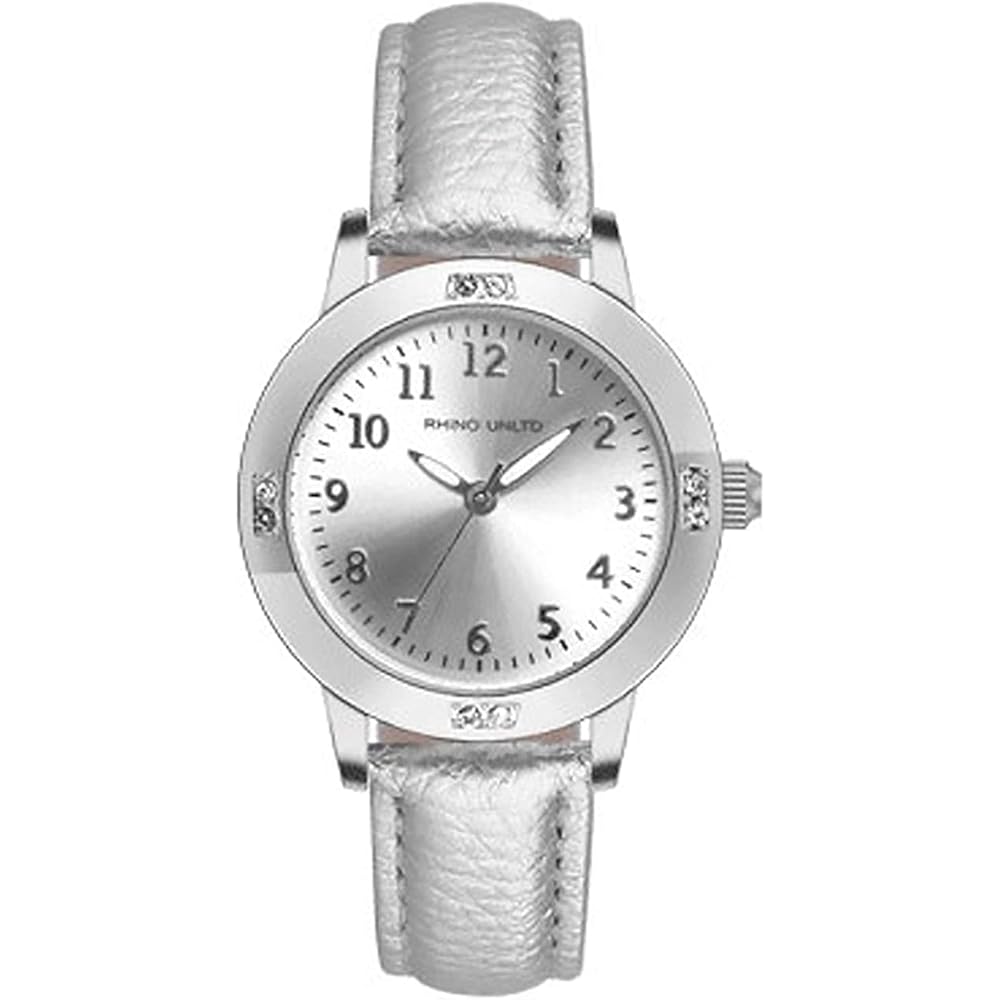TUOTISI Girls Women s Quartz Analog Round Face Daily Waterproof Watch Silver