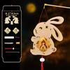 Lovely Rabbits Light Hanging Decors Portable Autumn Festival Rabbits Light Decoration for Cultural Enthusiasts