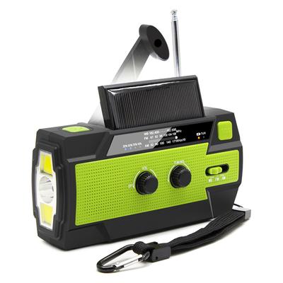 1 Juego de Radio portátil FM/AM, manivela, linterna de Radio recargable por Usb con energía Solar y Sensor