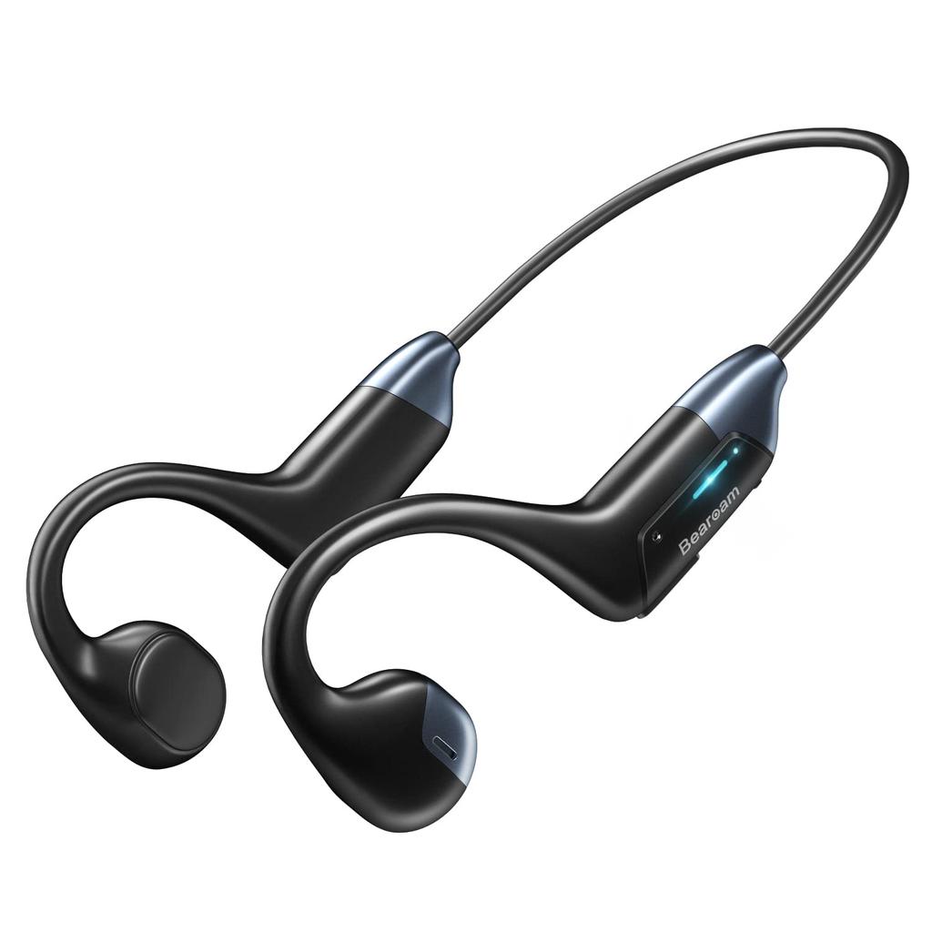 Bone Conduction Earphones, Bluetooth Wireless, Open-Ear Earphones, for Running, Listening While Doing Other Activities, No Ear Blocking, Physical