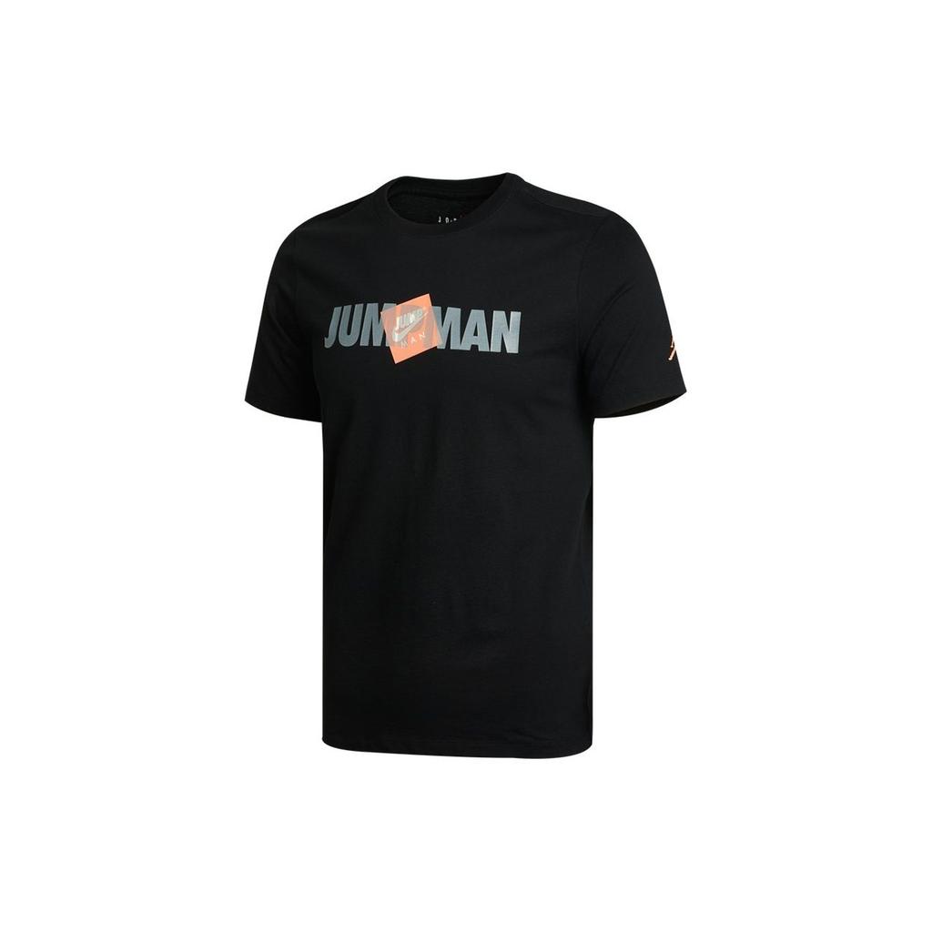 Jordan T Shirts Men's Black Crew Neck Moderate Straight Fit CV3406-011
