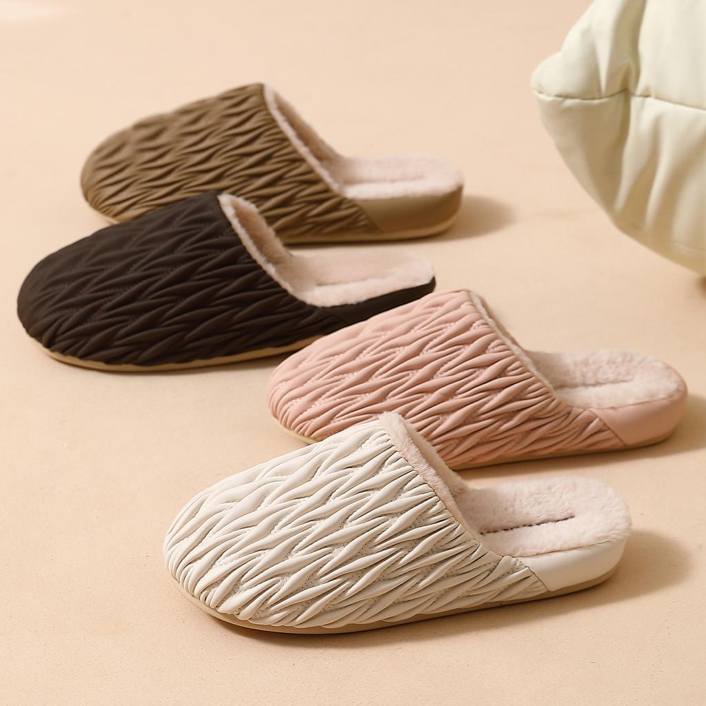 Cotton Slippers Autumn and Winter 2025 New Indoor Home Warm Non-slip Thick Bottom Plush Slippers Winter