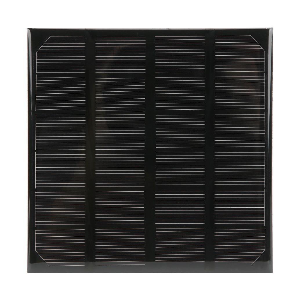 Durable 2W 6V Solar Panel Monocrystalline Silicon Black Solar Module Solar Charger Battery Charger