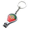 Football Match National Flag Nail Clippers, Stainless Steel Fingernail Cutter with Key Ring, 3-in-1 Bottle Opener Keychain, Soccer Fans