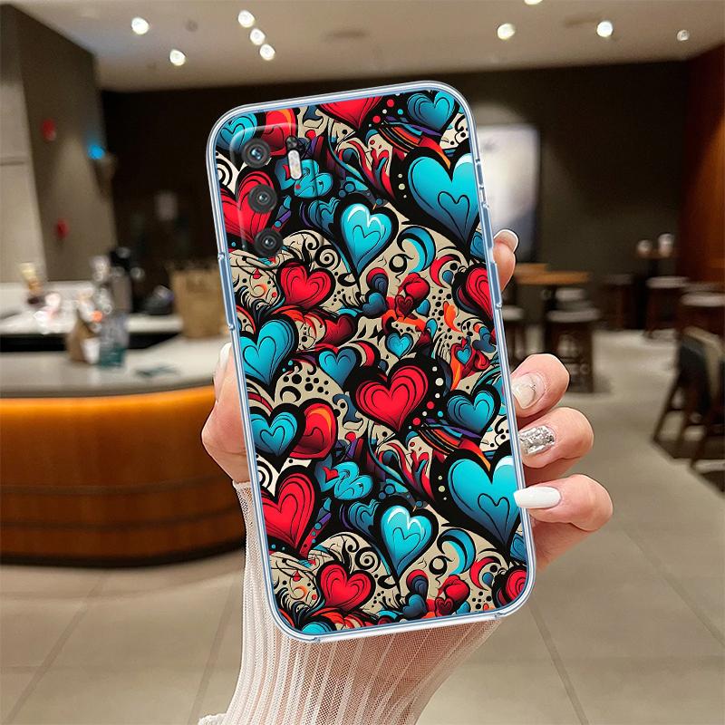 UP17 Calm Heart Transparent Phone Case for Samsung Galaxy A04 A04S A14 A23 A34 A54 M23 M33 M52 M53