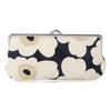 Marimekko Mini Unikko Silmälasikukkaro Pouch, Cosmetic Pouch, Small Item Holder, Clasp Closure, Cotton, 74529 518, Midnight Blue [Used]