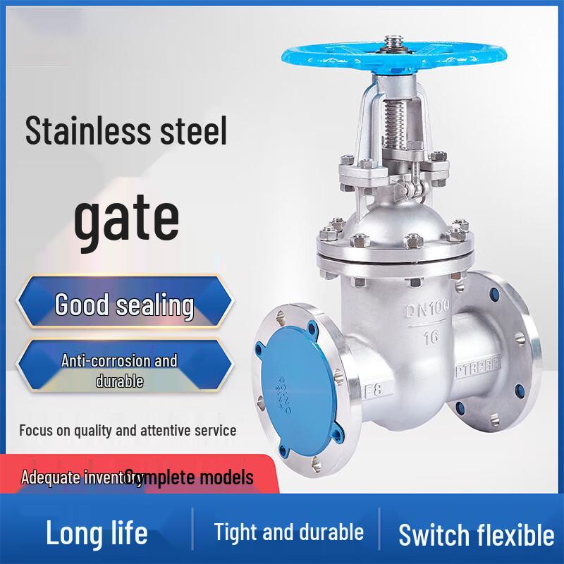 Z41W-16P 304 Stainless Steel Flange Rising Stem Gate Valve