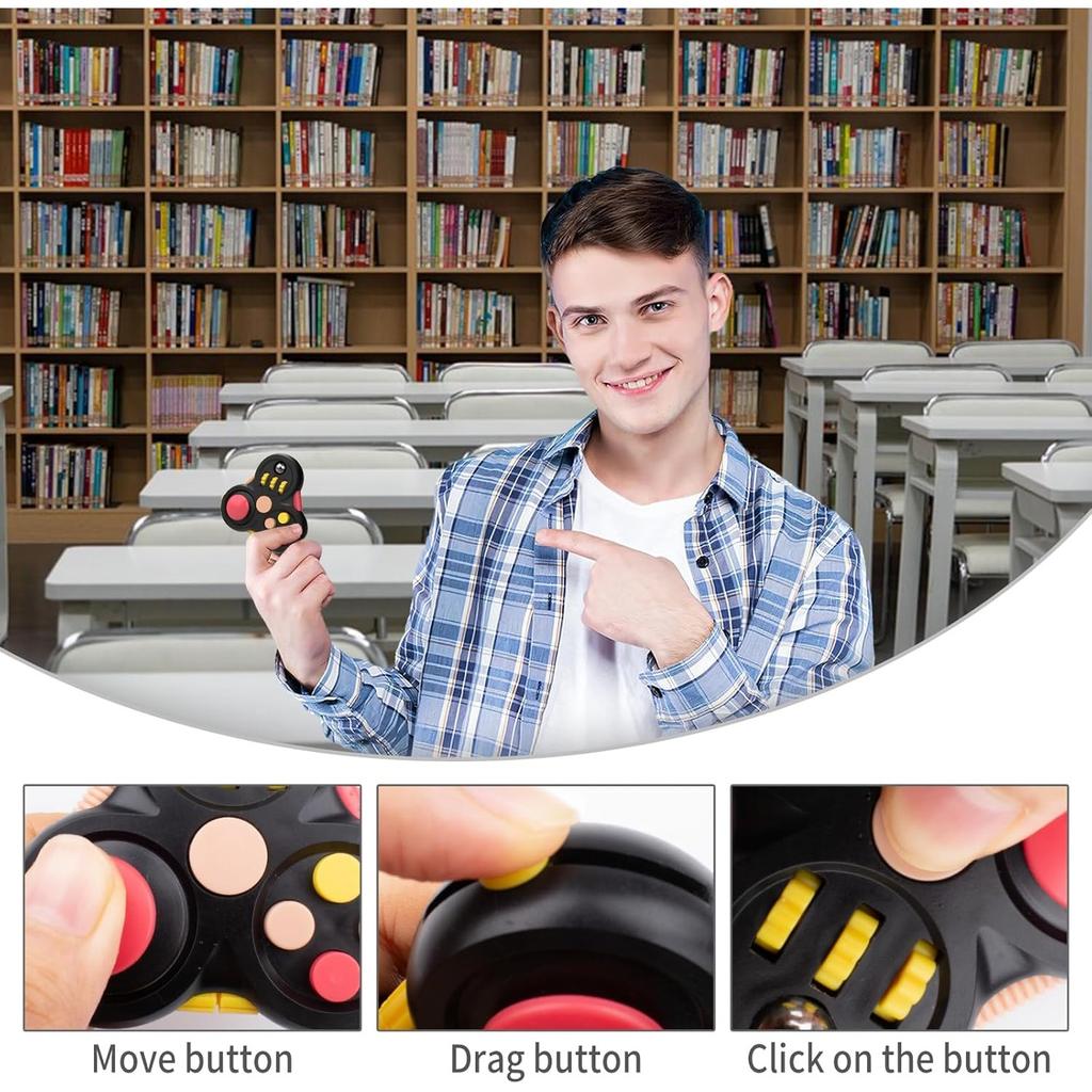 Fidget Toys, Fidget Pad Fidgets, Autism Figette Cubes, Cool Fidget Clicker Controller Desk Toys, Anxiety Relief Stress ADHD Toys, Sensory Fidget Cubes