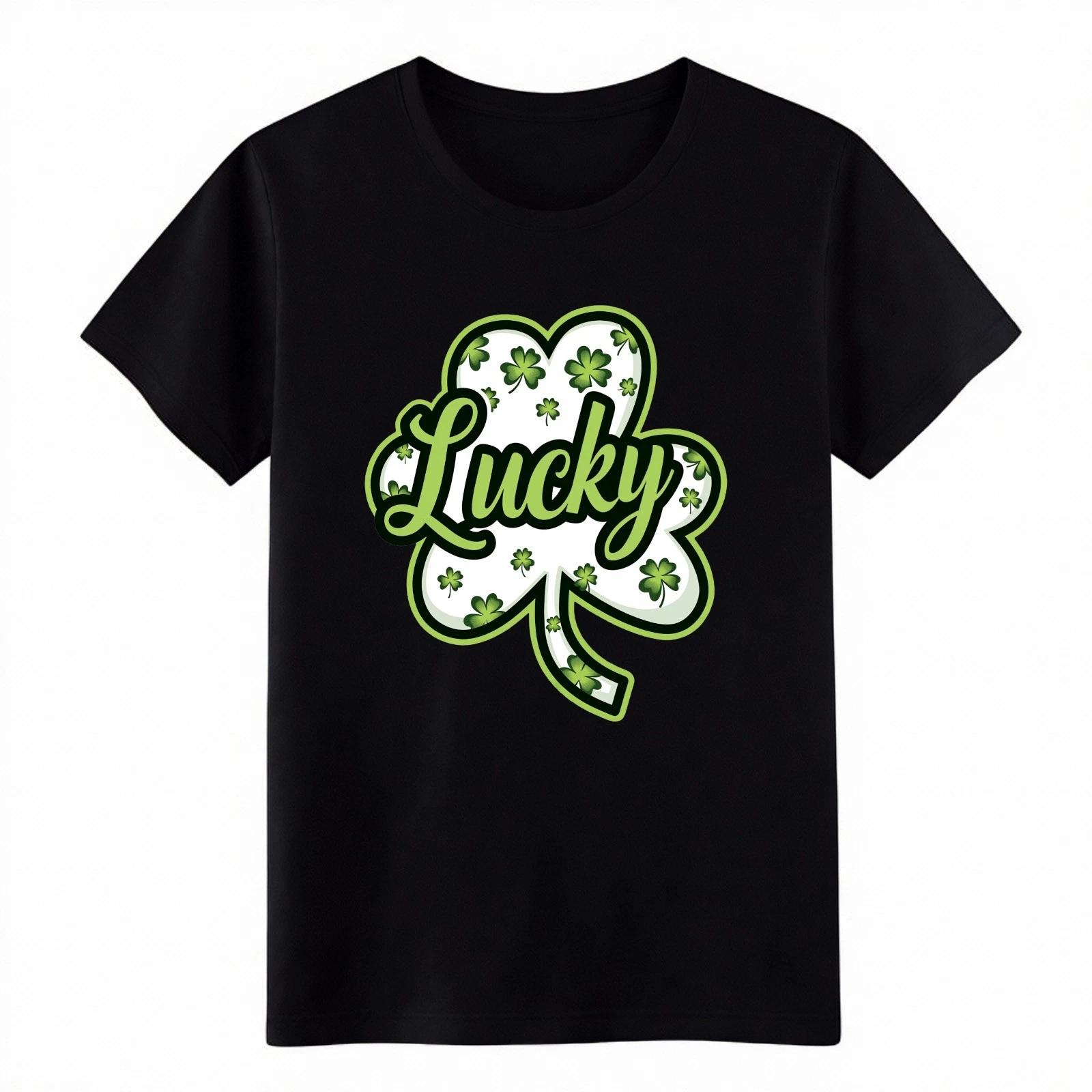 

Vintage Funny Lucky Shamrock T-Shirt-St. Patrick s Day Graphic Tee Free Shipping L