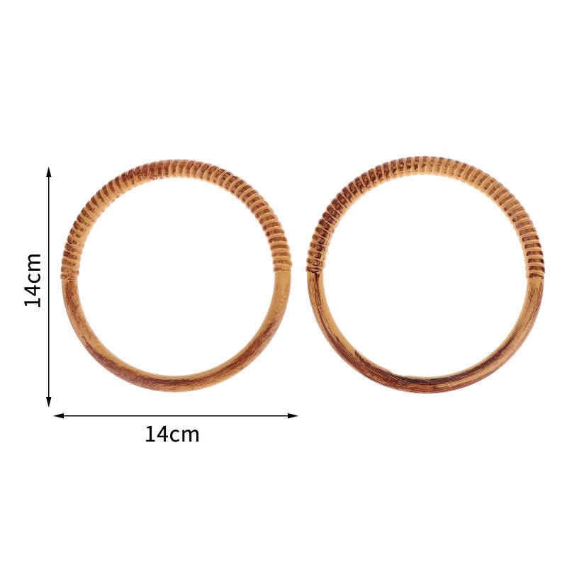 2Pcs Round D-Shaped Resin Purse Handles Non Slip DIY Replacement Bag Straps for Clutch Tote Handbag Repair