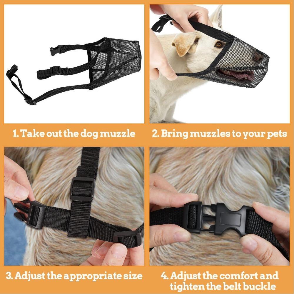 Long Snout Pet Muzzle Lightweight Anti Bite Muzzle No Chafe Dog Bark Stopper Medium Large Dogs