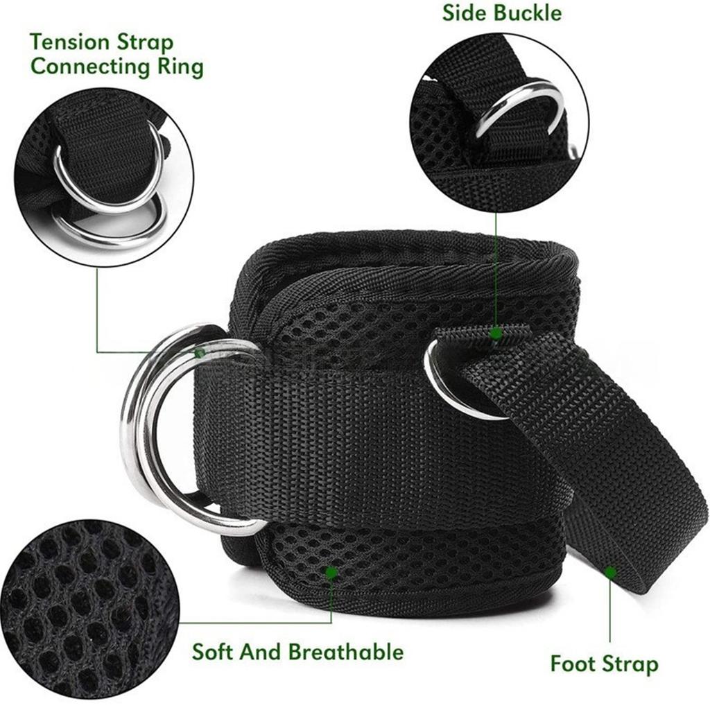 Ankle Straps Ankle Cuffs Comfortable Workout Ankle Belt Leg Strength Trainer Pull Cord Accessories for Cable Machines