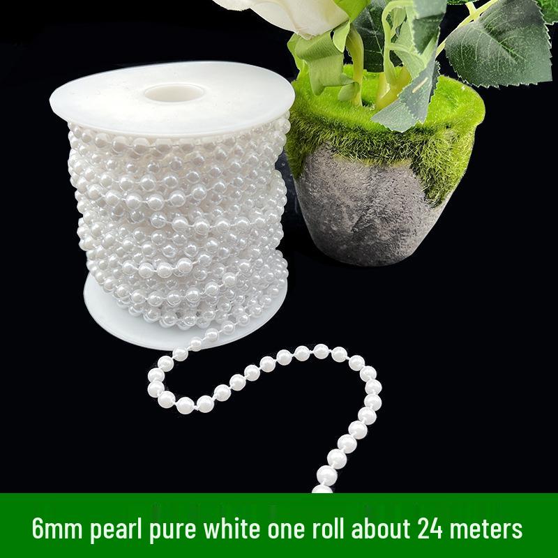 Adjustable 6-14mm Pearl Strand Chain for DIY Wedding Decor