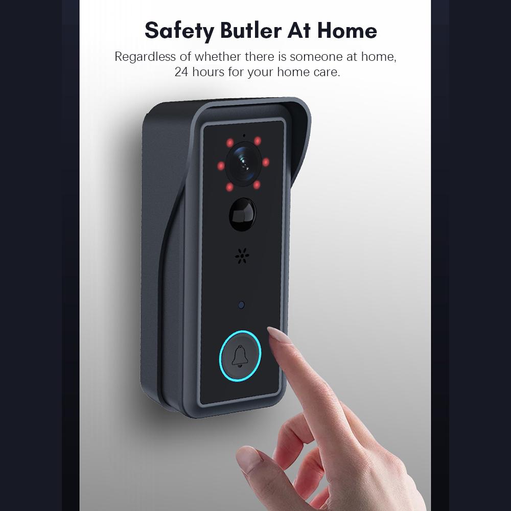 WiFi Video Doorbell Camera Wireless 1080P HD Camera 2-Way   Motion Detection Infrared Night   Real-time Monitor Waterproof Cover Support
