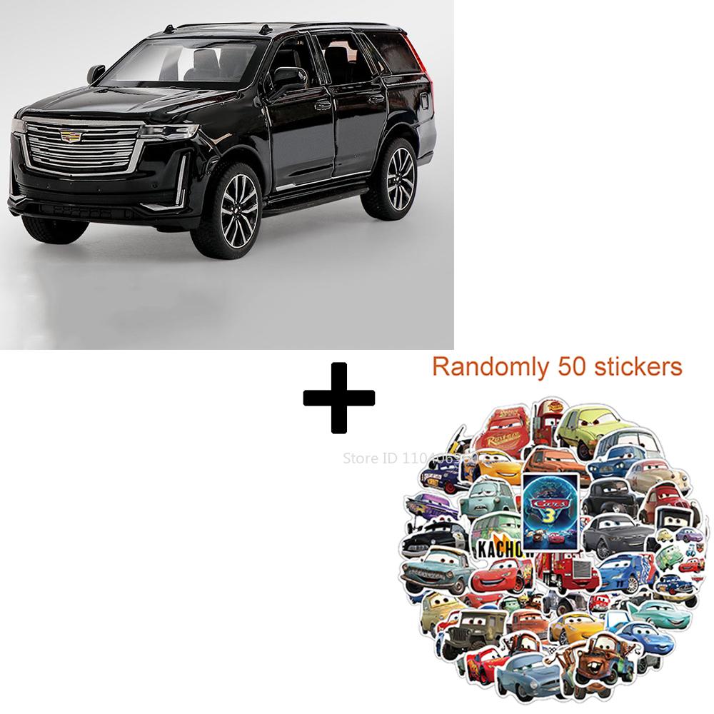 1:32 Scale Escalade Mini Toy Model Cars Alloy Diecast SUV Shock Absorption Sound Light Doors Opened Ornament Vehicles Boys Gifts
