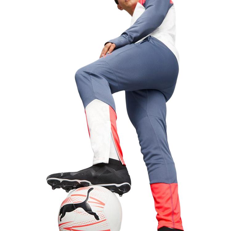 Puma Individual Cup Color Block Fitted Straight Leg Mid Rise Knit Sports Pants Men Bottoms 658872-53